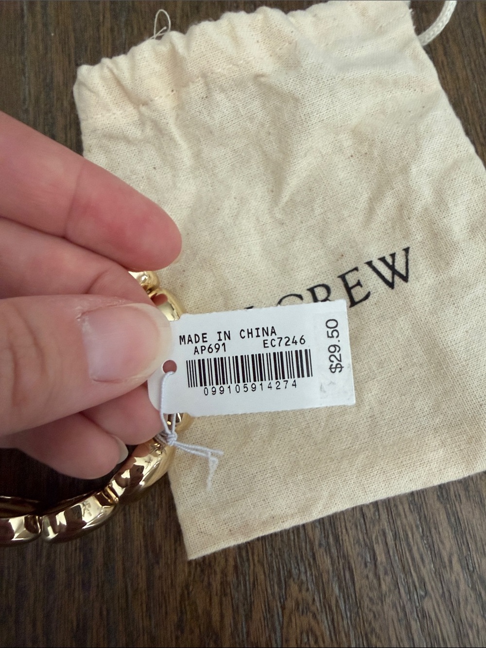 NWT J. Crew Shiny Gold Bead Stretch Bracelet - Picture 4 of 4